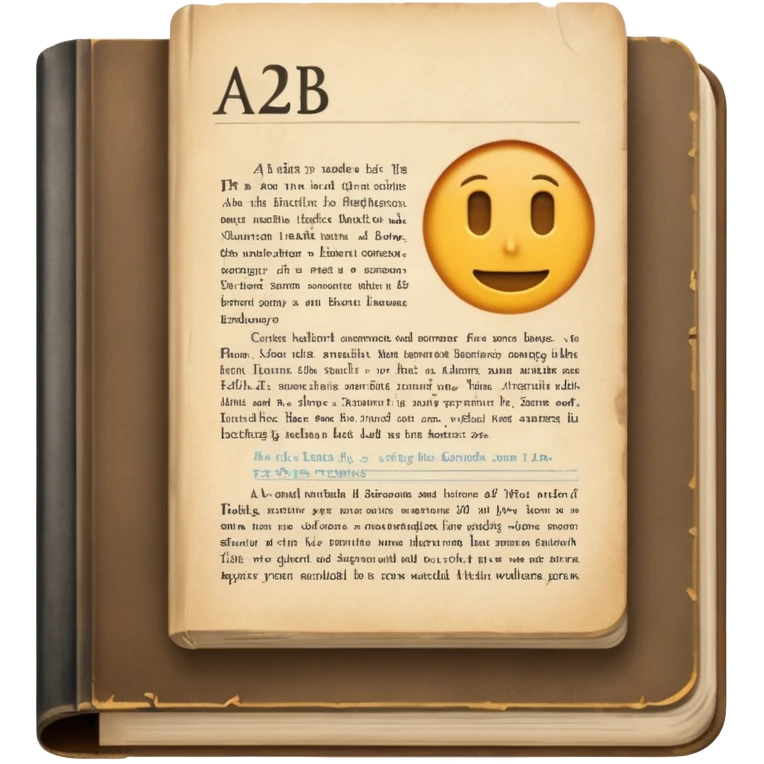 a textbook labeled A2-B1 emoji