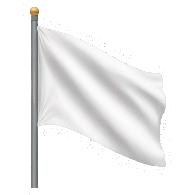 Plain white Flag  JAT written onit  emoji