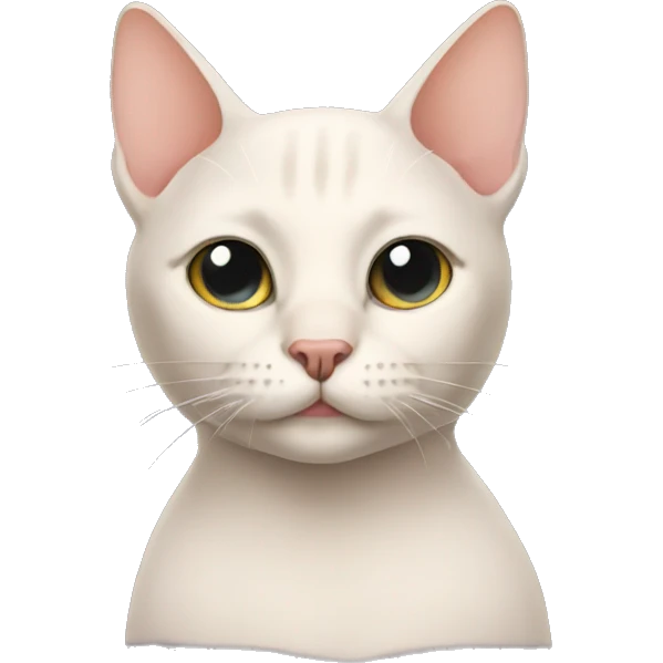 Bald cat emoji
