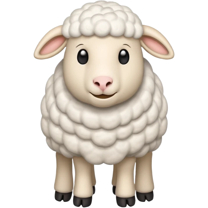 A sheep from behind and he is looking back at you smiling emoji