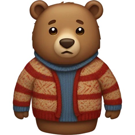 Bear wearing a sweater emoji