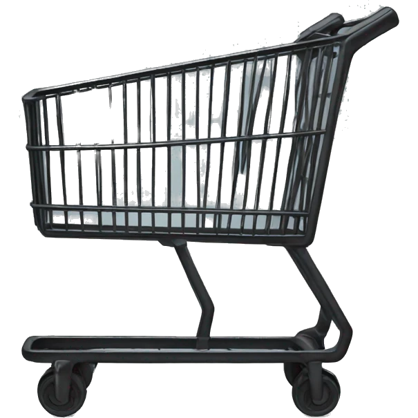 black shopping cart emoji