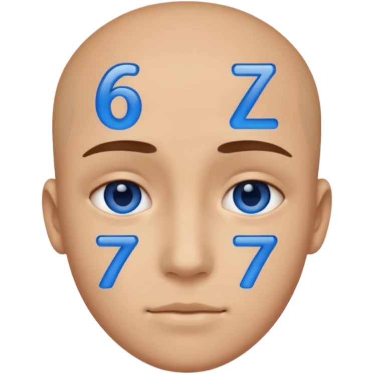 A person with 6 and 7 emoji