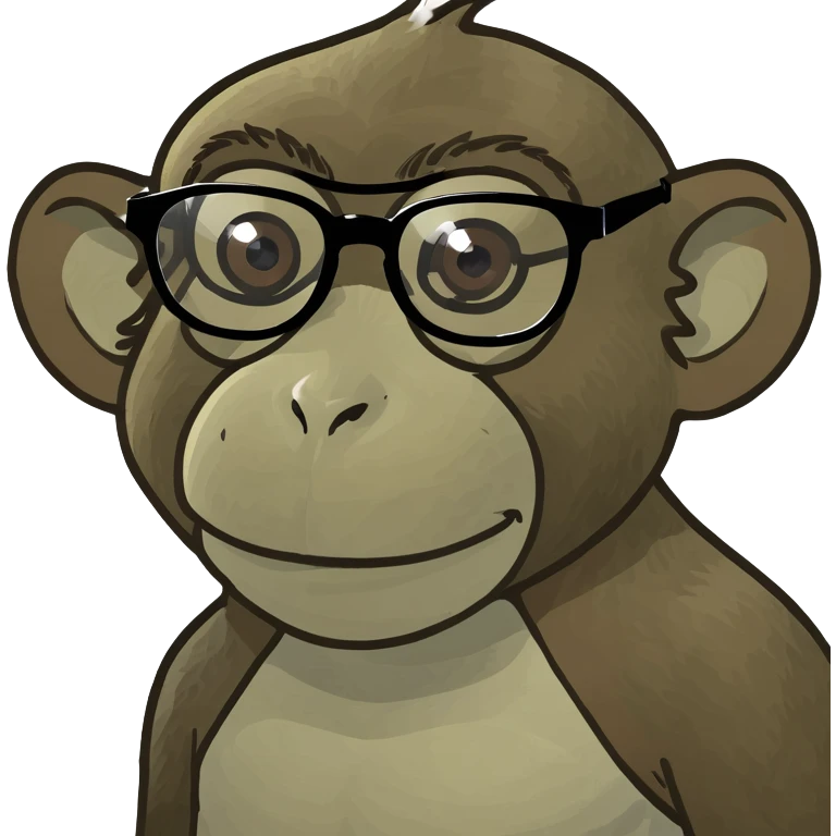 Monkey wearing glasses  emoji