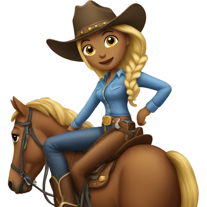 cowgirl on horse emoji