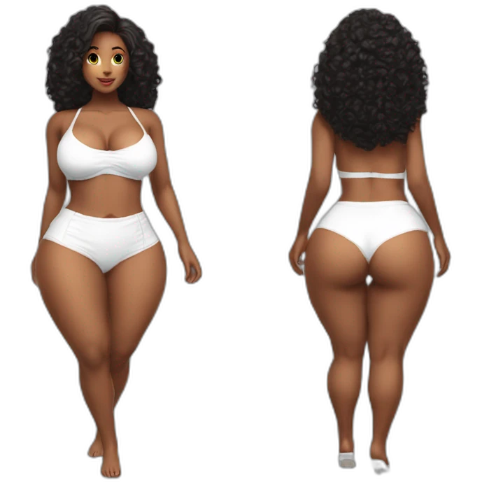 full-body-curvy-beauty-in-a-short-wide-skirt-hurricane-white-knickers rear view emoji