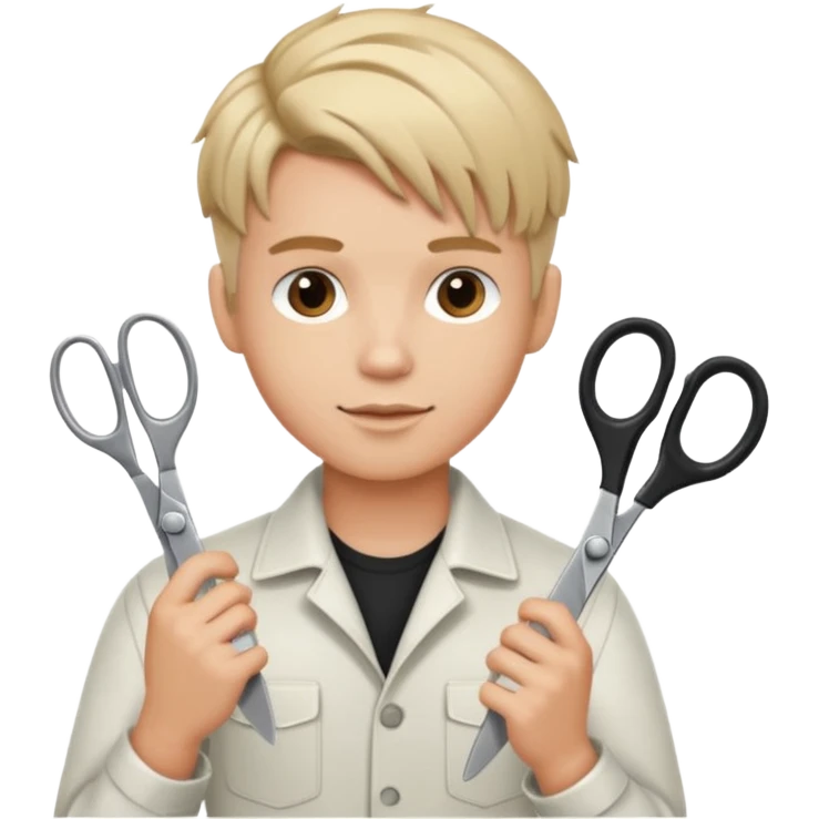 A beautiful boy salon Hairstylist emoji