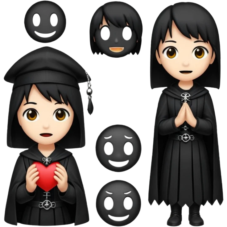 Bana kick icin emoji paketi lazim Gothic anime karakterleri olsun iAloneK nicknameli bazi emojilerde olsun emoji