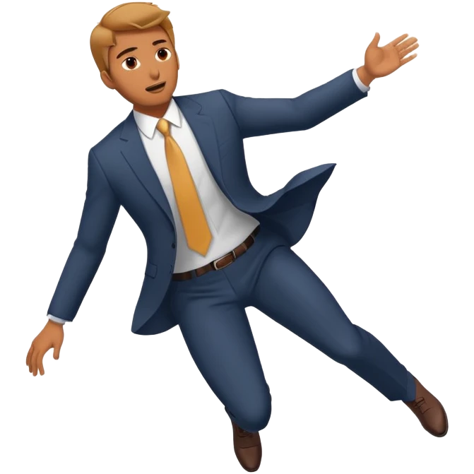 Falling man emoji