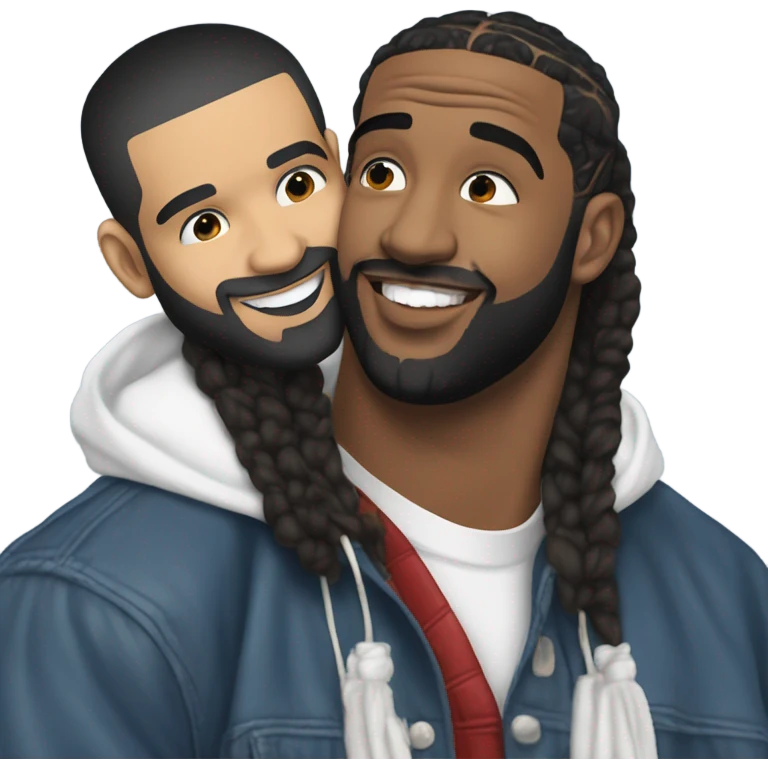 drake kisses lamar emoji