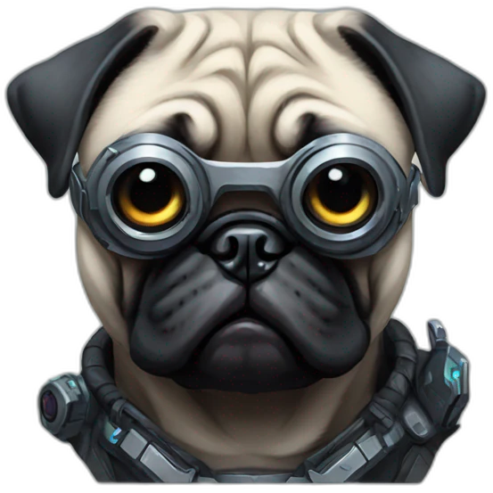 cyberpunk pug emoji