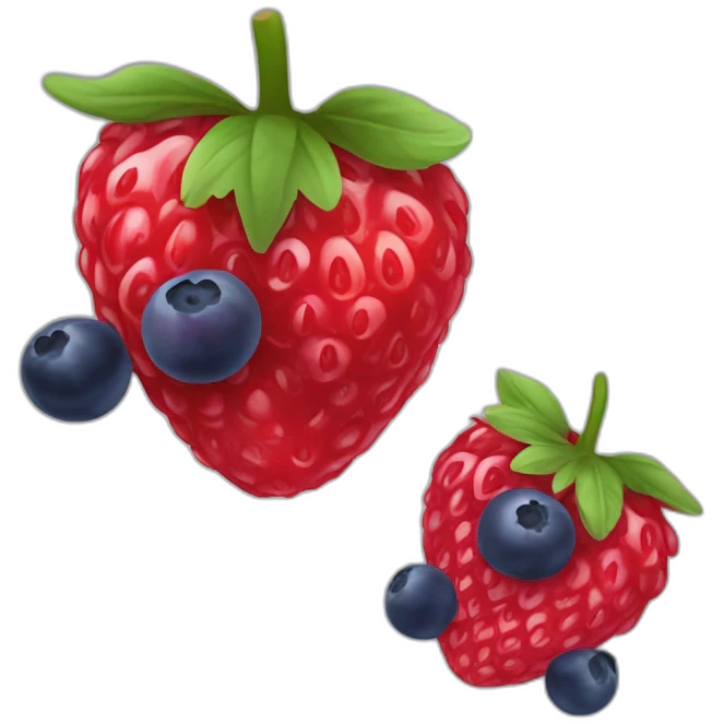 Fraise framboise myrtille  emoji