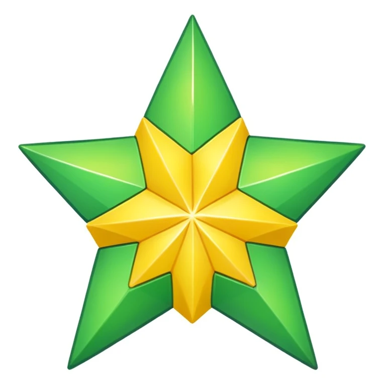 Half green star emoji