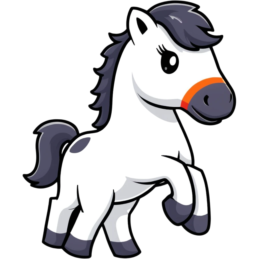 horse cartoonish sticker emoji