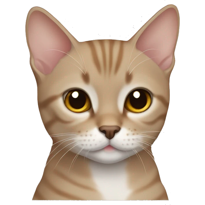 A light brown britisch shorthair cat emoji
