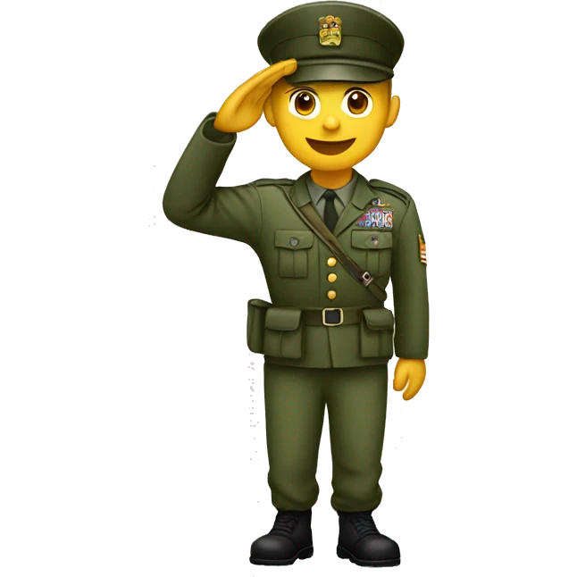 Army Solider saluting emoji