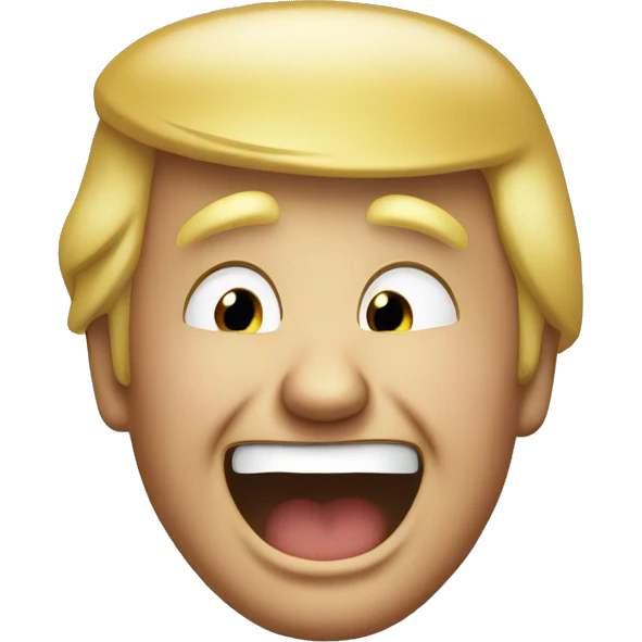 Donald Trump laughing while crying emoji  emoji