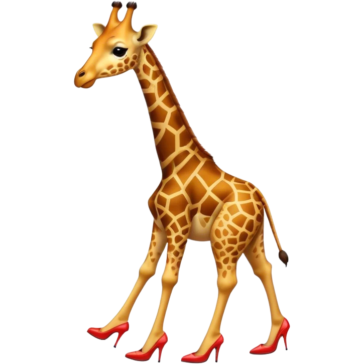 Giraffe wearing high heels emoji