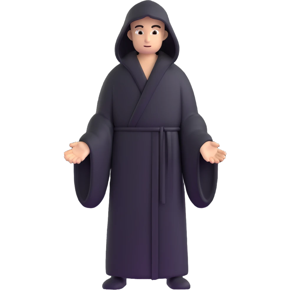 shadowy figure in a black robe emoji
