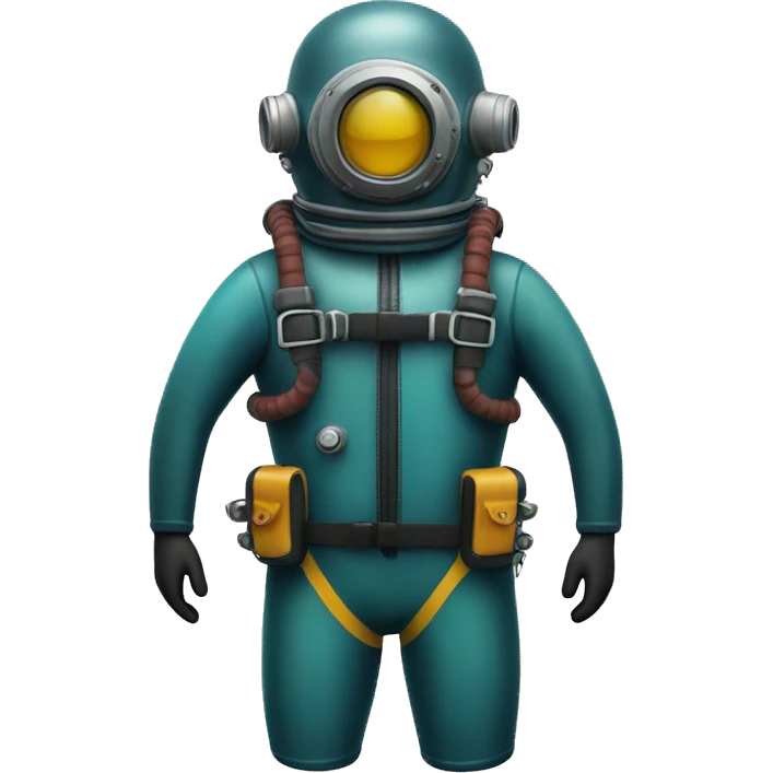 deep sea diver rubber diving-suit emoji