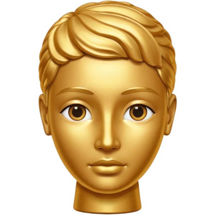 golden statue head emoji