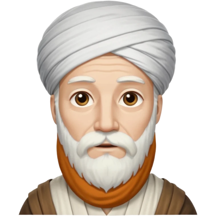 abraham from the bible, long white beard, with long turban emoji
