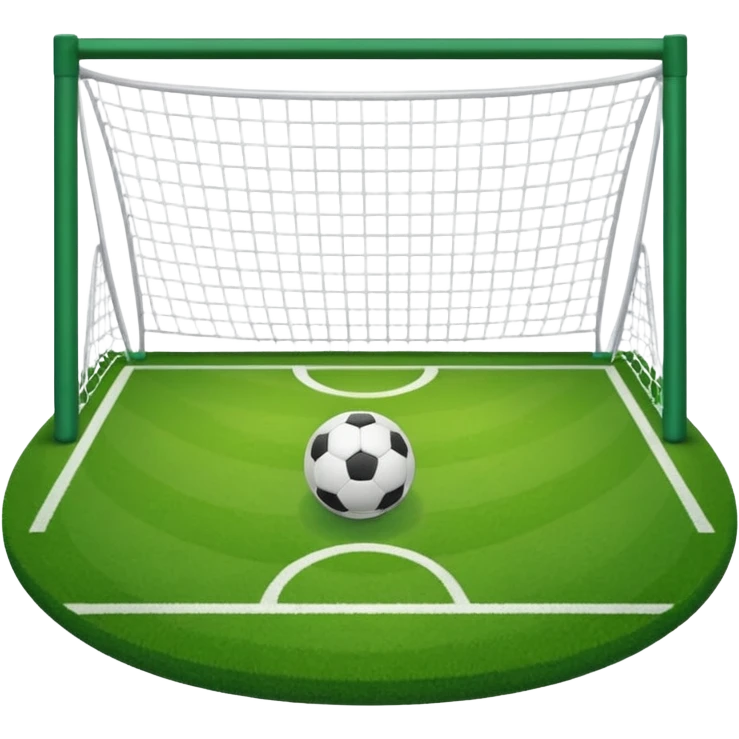 Haz una porteria de futbol y rodea el poste emoji
