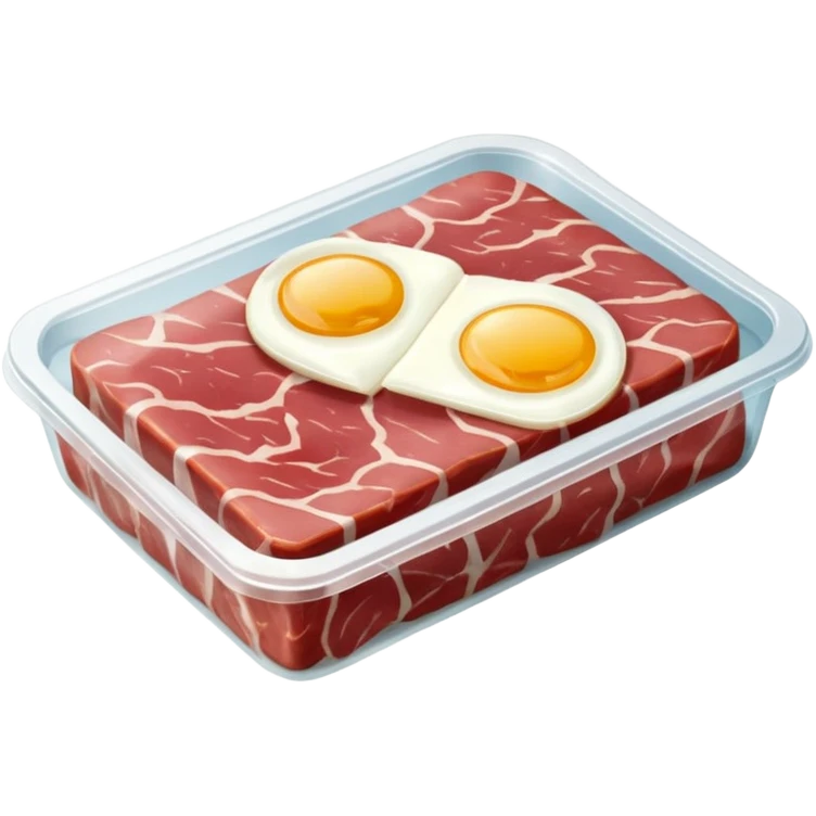 Irish breakfast raw meats in a sealed package  emoji