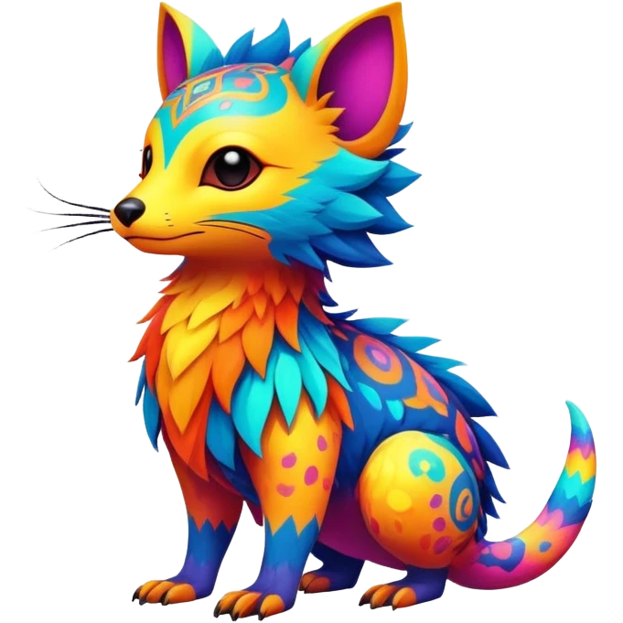 colorful vibrant Fakémon-creature with random markings emoji