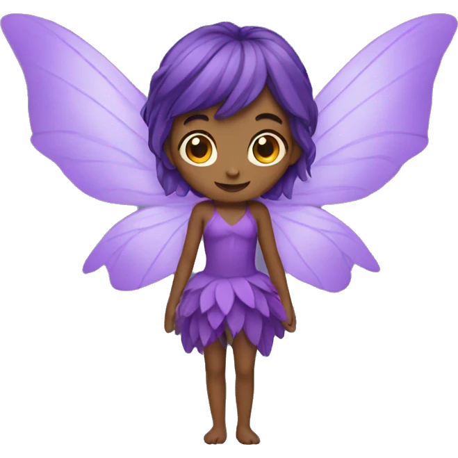 Fairy with purple wings  emoji