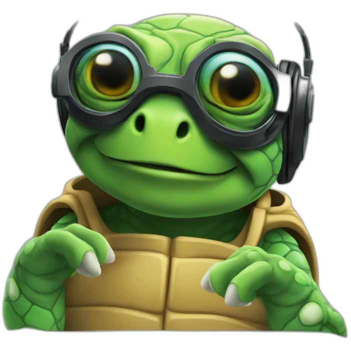 Dj turtle emoji