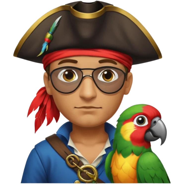 pirate and parrot emoji