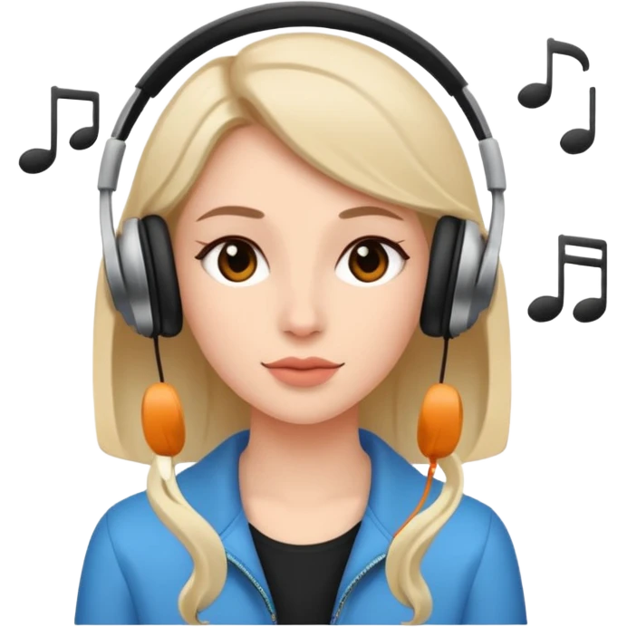 müzik dinleyen kadın emoji