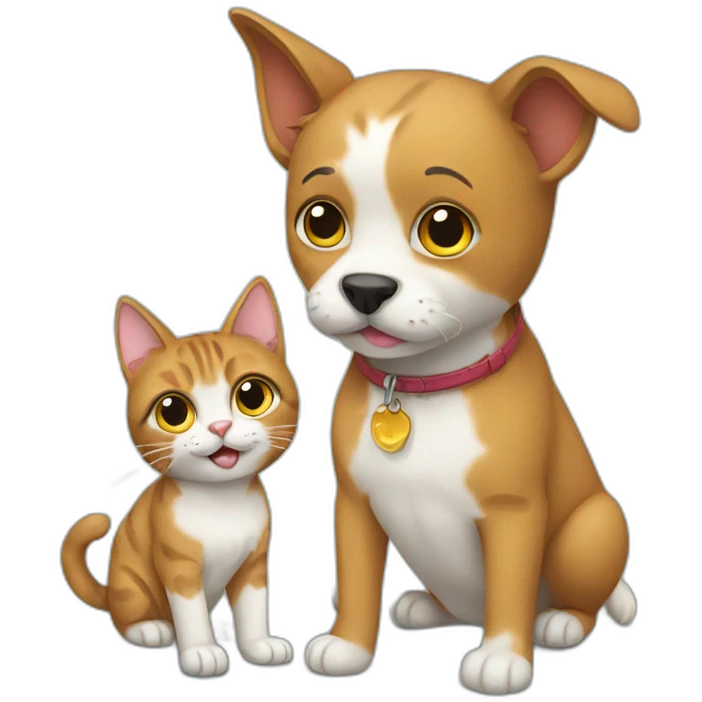Cat with dog emoji
