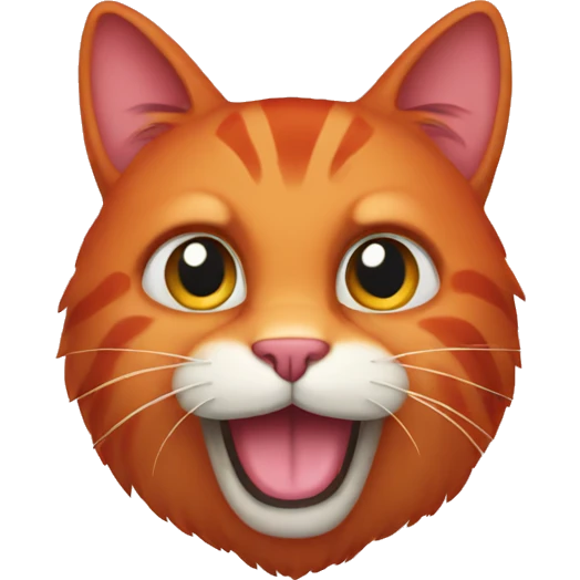 Red cat emoji