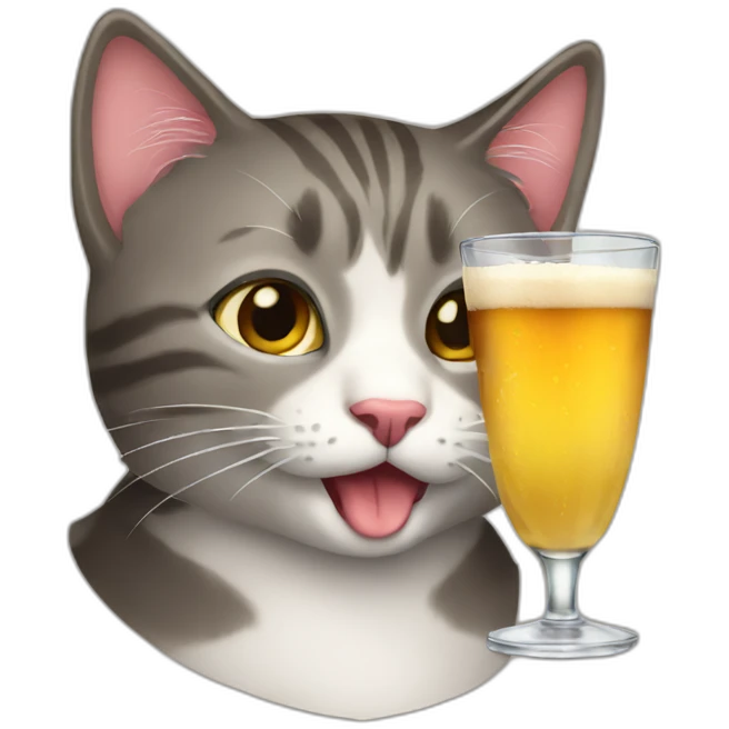 DRINKING CAT emoji