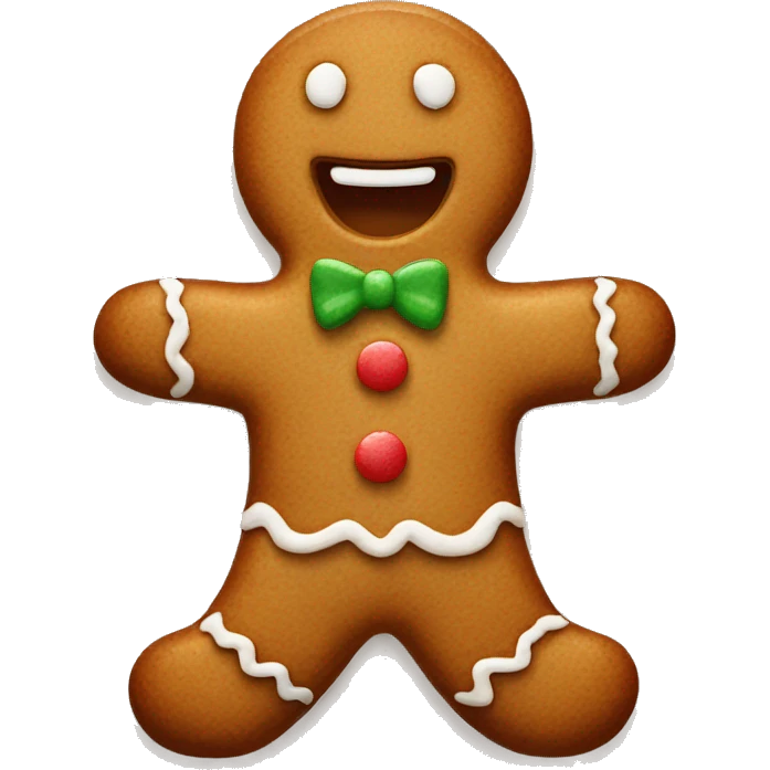 Gingerbread man emoji