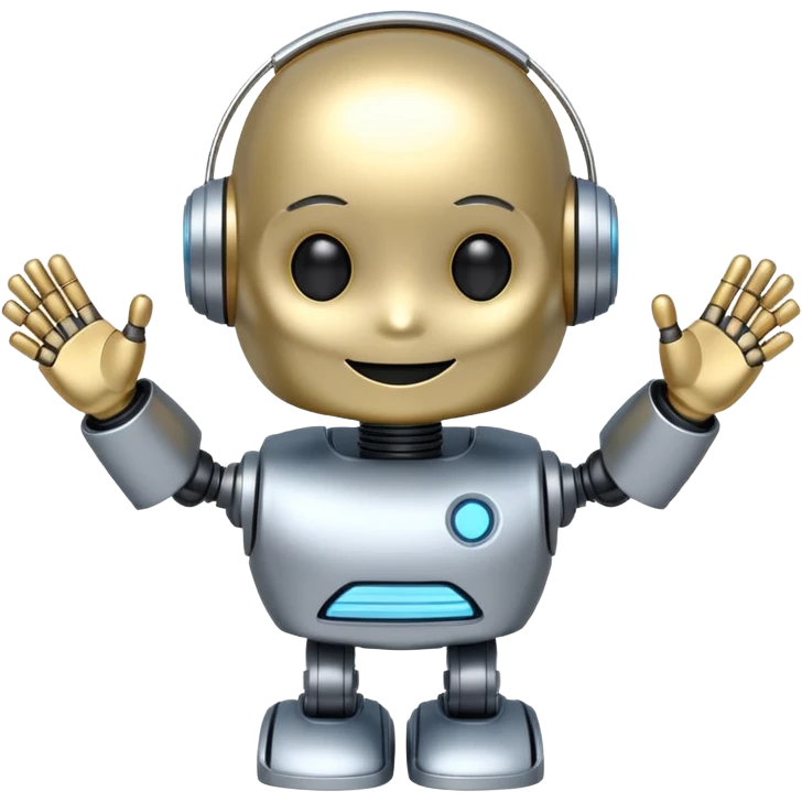 3D AI Robot Mascot - Chatbot Icon emoji emoji