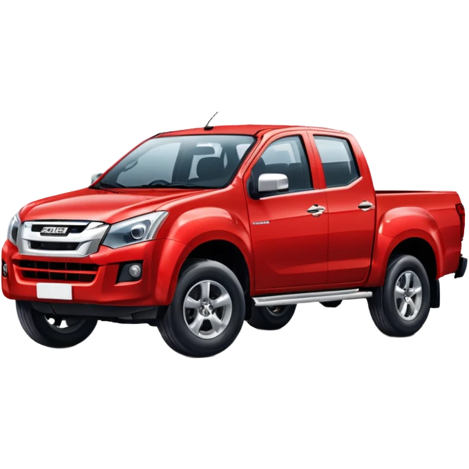 red isuzu d-max pickup truck driving  emoji