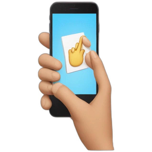 Hand scrolling on phone emoji