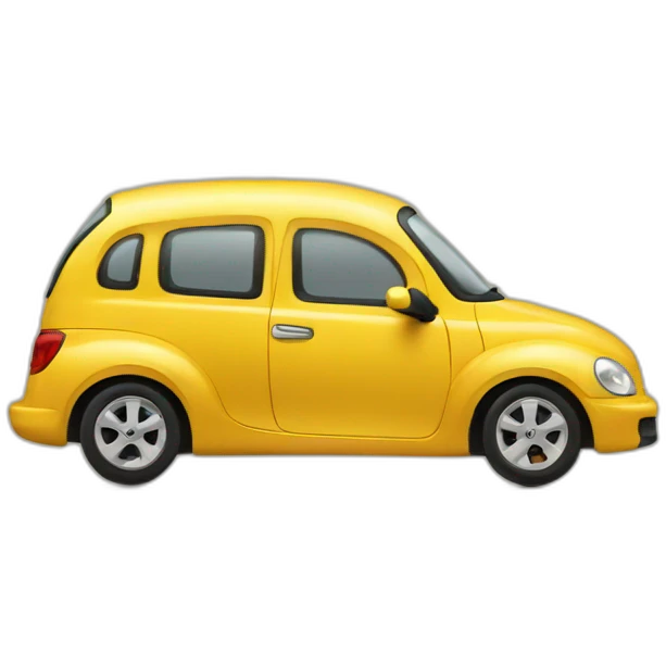 Car wearing a hat emoji
