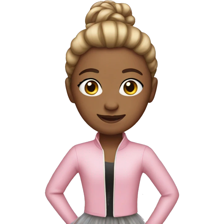 Ballerina wearing pink jacket emoji