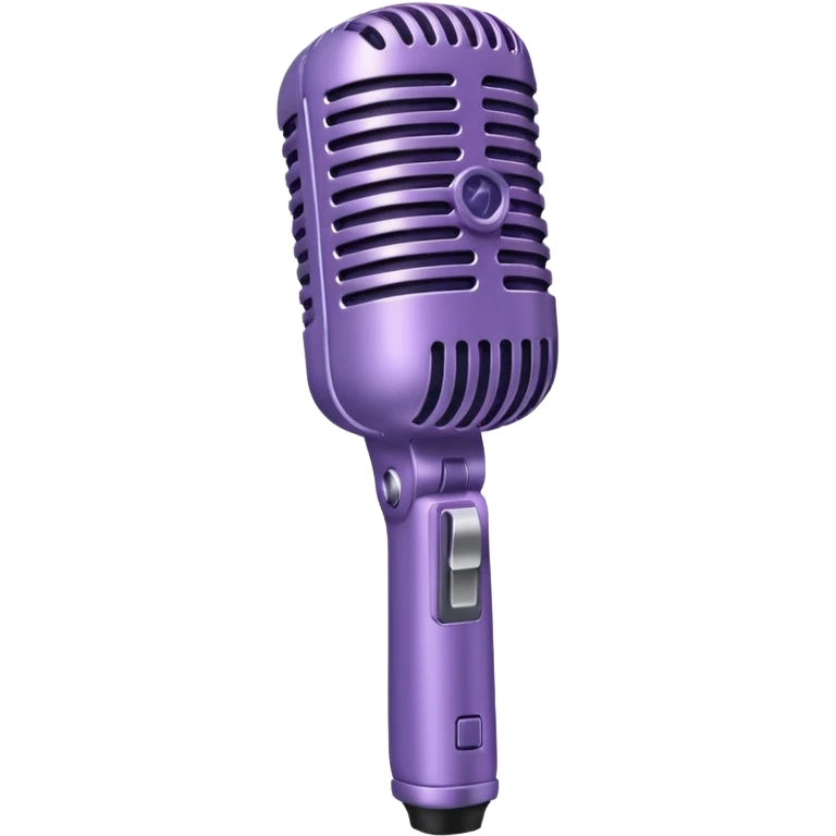 A pastel purple microphone emoji