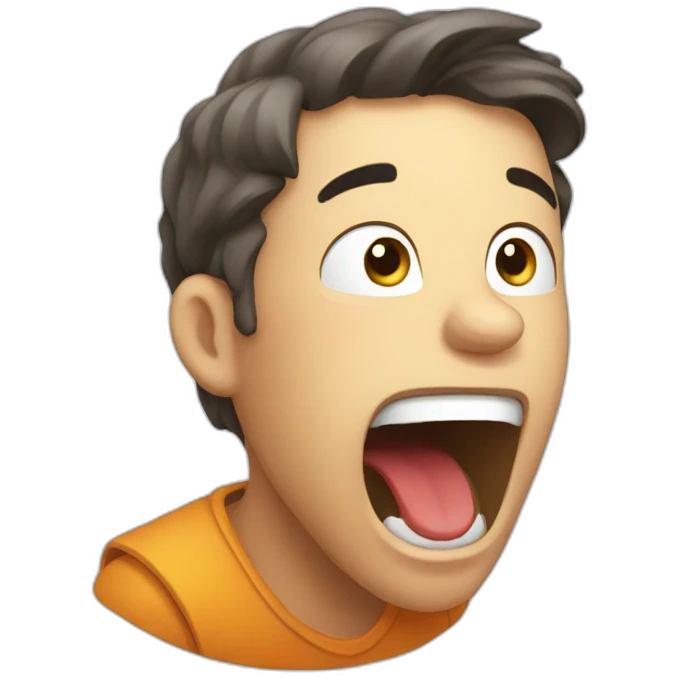 very big yawn emoji