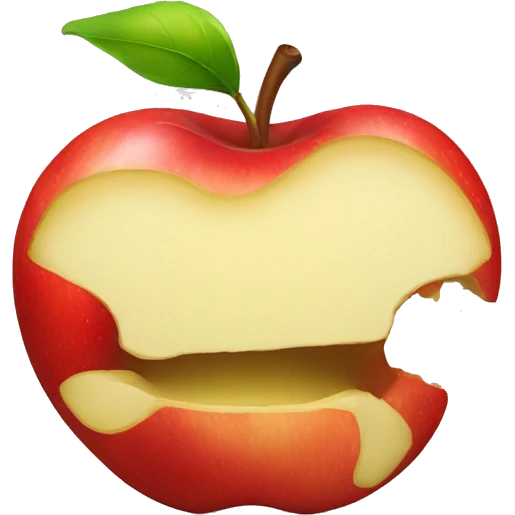 eaten apple emoji