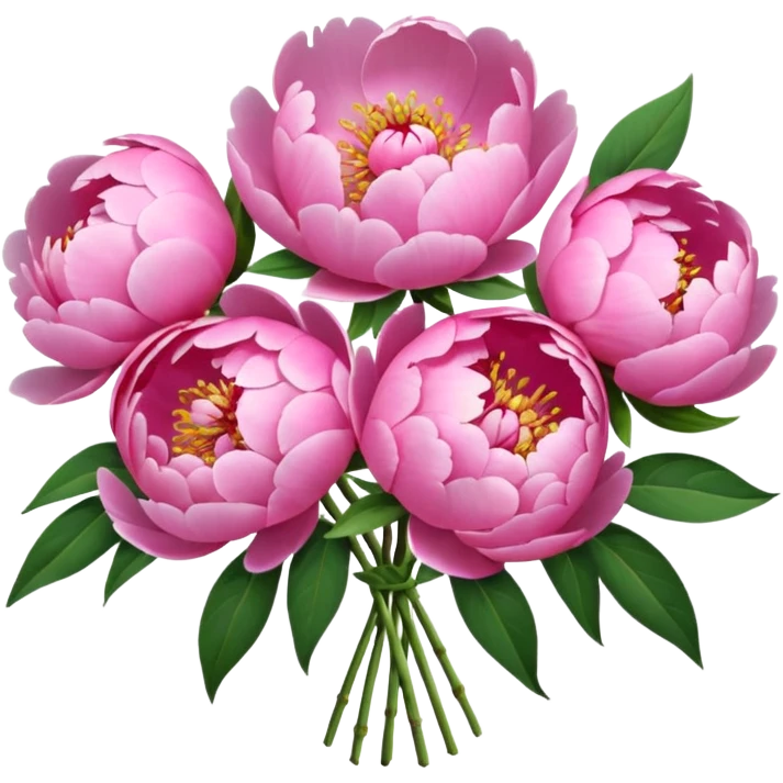 pink peonies bouquet emoji