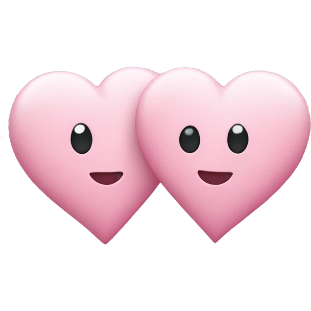 two pastel pink hearts emoji