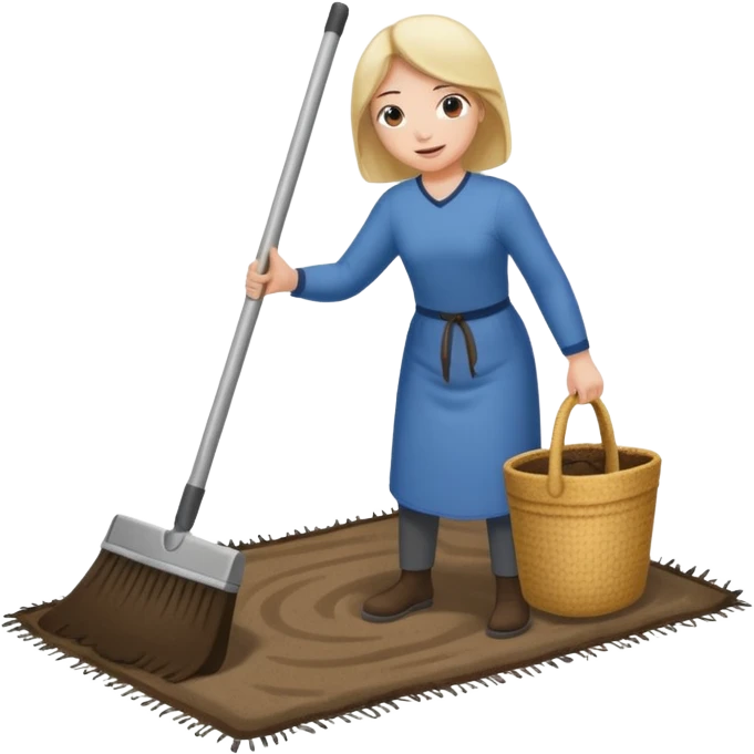 Lifting up a rug and sweeping  stuff under to hide things emoji