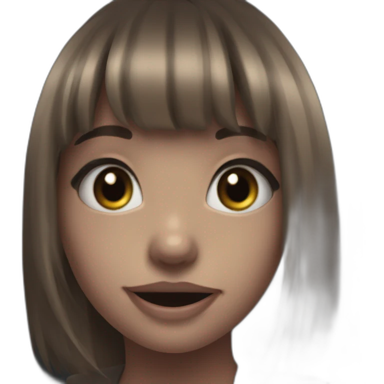 happy girl with blurry background emoji