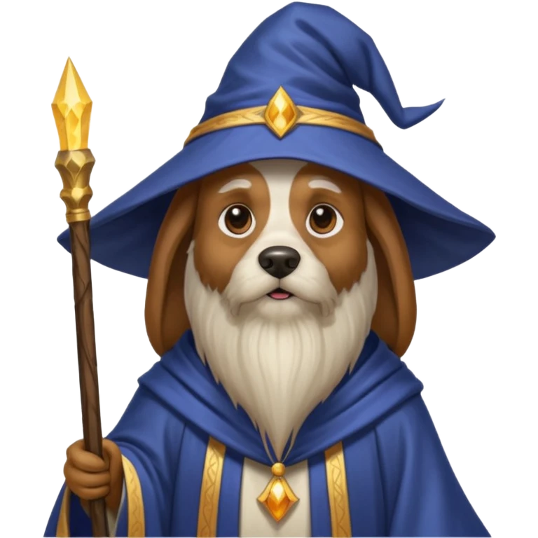 Dog wizard emoji